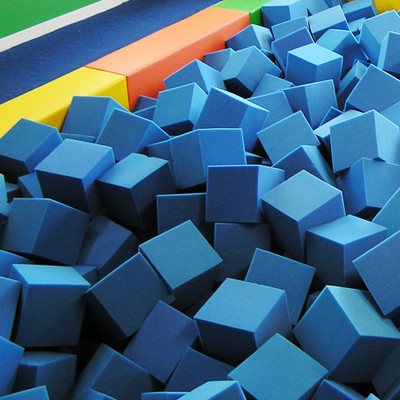Foam Cubes in pit