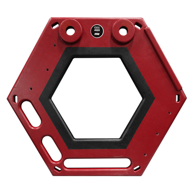 Red Hexagon Back